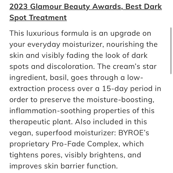 Byroe basil dark spot correcting cream - Picture 7 of 10